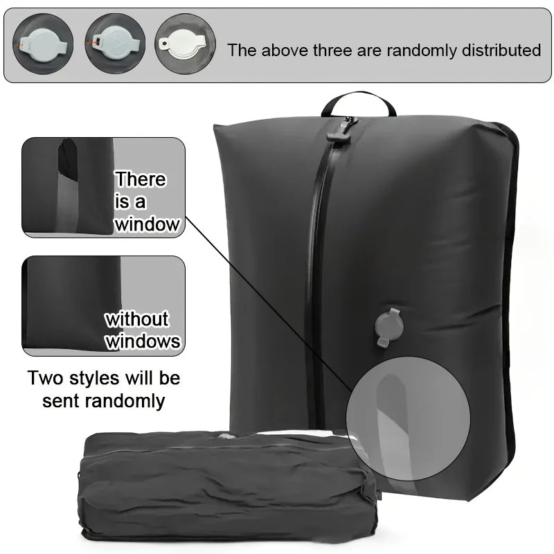 Vacuum Storage Bags Travel Essentials Compression Pack Empty Bag Clothes Vacuum Travel Bag, for Suitcases Backpack Space Saver