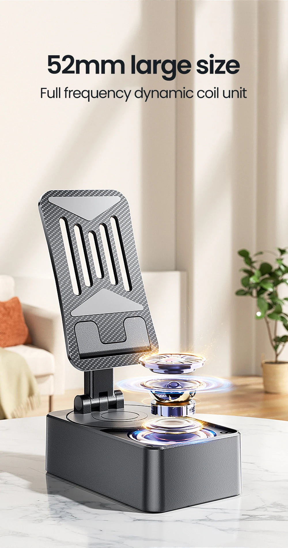 Phone Holder 3 in 1 Wireless Audio Bluetooth Speaker Adjustable Foldable Desktop Holder For Family Live iPhone Xiaomi Lazy Stand