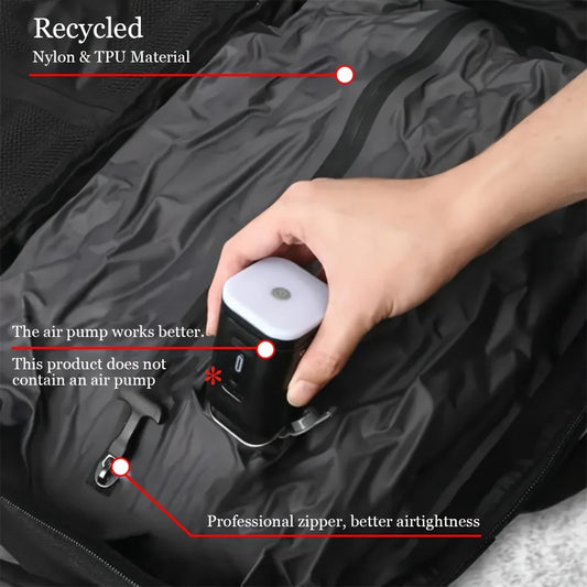 Vacuum Storage Bags Travel Essentials Compression Pack Empty Bag Clothes Vacuum Travel Bag, for Suitcases Backpack Space Saver