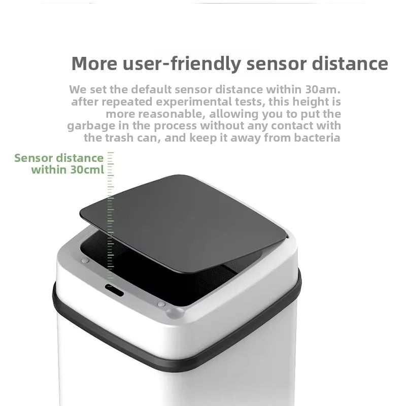 13L Smart Sensor Trash Can for Kitchen, Living Room, Household Classification, Bathroom and Toilet, Fully Automaticwaterproofing