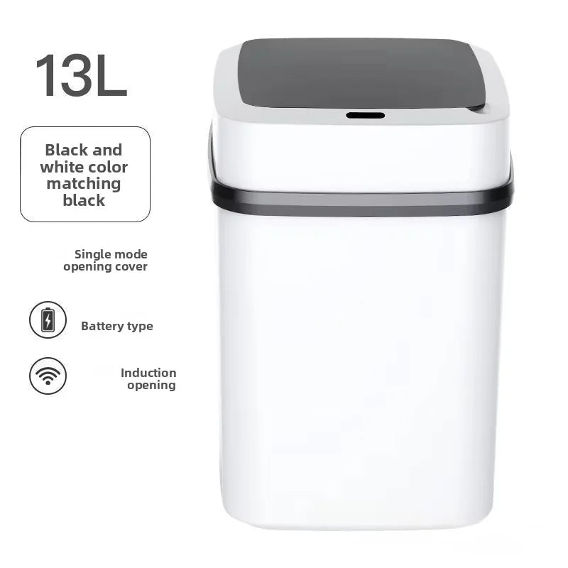 13L Smart Sensor Trash Can for Kitchen, Living Room, Household Classification, Bathroom and Toilet, Fully Automaticwaterproofing
