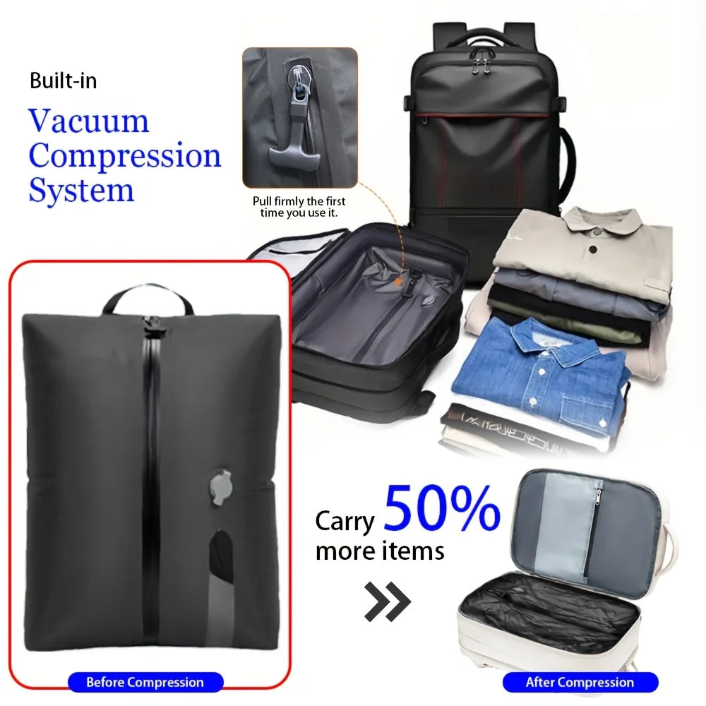 Vacuum Storage Bags Travel Essentials Compression Pack Empty Bag Clothes Vacuum Travel Bag, for Suitcases Backpack Space Saver