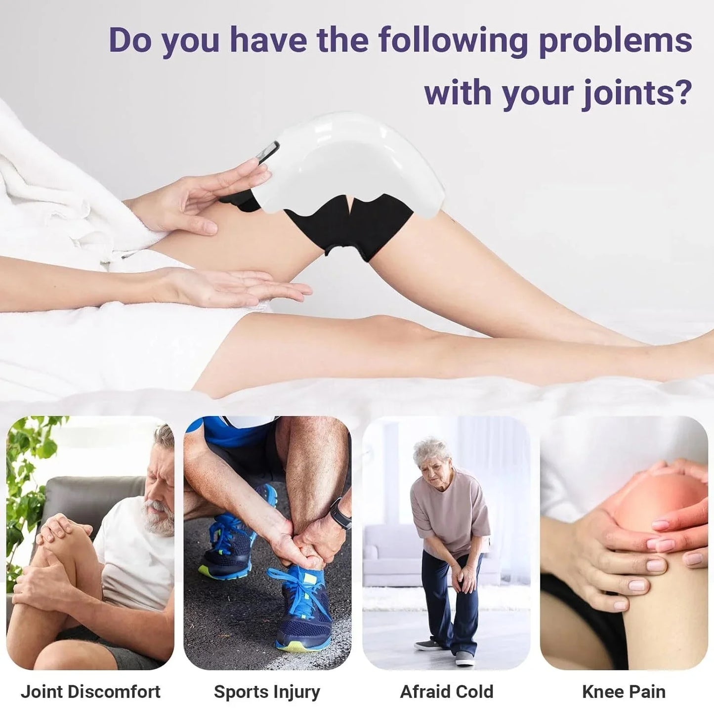Electric Infrared Heating Knee Massager Air Pressure Vibration Physiotherapy Instrument Knee Massage Rehabilitation Pain Relief
