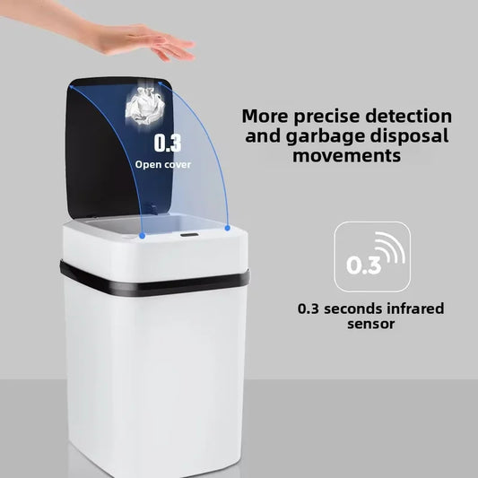 13L Smart Sensor Trash Can for Kitchen, Living Room, Household Classification, Bathroom and Toilet, Fully Automaticwaterproofing