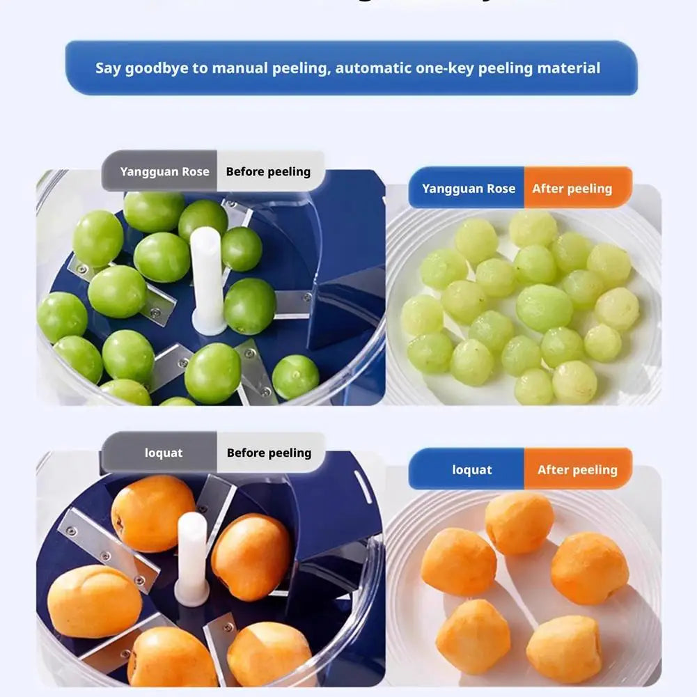 Grape Peeling Machine Electric Garlic Peeler Machine 2025 New Automatic Small Fruit Peeling Tool for Grapes Garlic Tomato Cherry