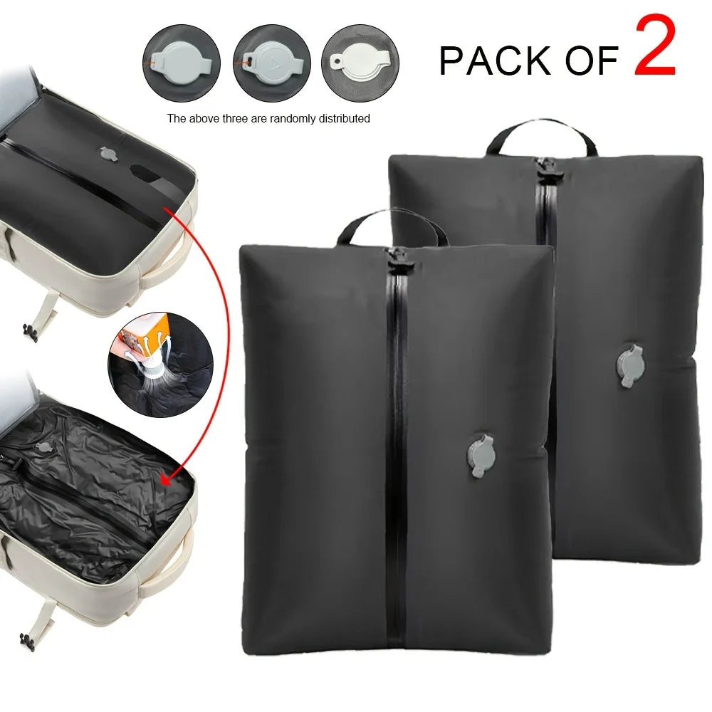 Vacuum Storage Bags Travel Essentials Compression Pack Empty Bag Clothes Vacuum Travel Bag, for Suitcases Backpack Space Saver