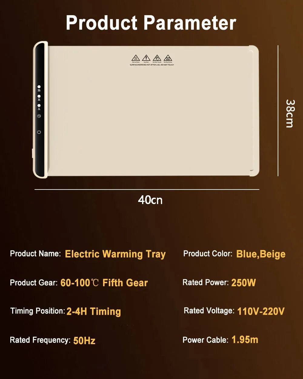 Electric Warming Tray Food Warmer Mat Foldable Food Warm Plate Party Fast Heating Plate Portable Silicone Electric Warming Tray