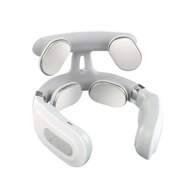 Intelligent Pulse Neck Shoulder Massager Electric Cervical Spine Relaxation Hot Compress Therapy Pain Relief Home Office Use